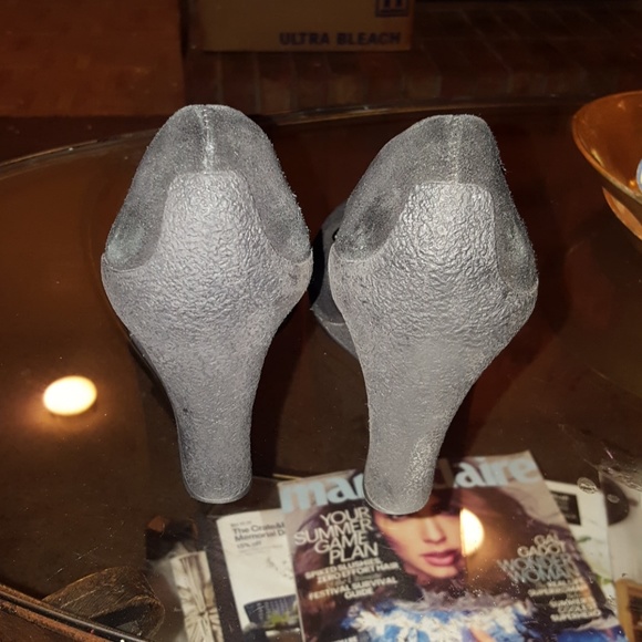 Michael Kors Black Suede Wedges - Picture 3 of 7